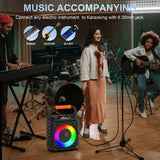 FanFun Wireless Outdoor Speaker – Portable Party Speaker with Microphones, LED DJ Lights & TF Card Support 🎉🔊