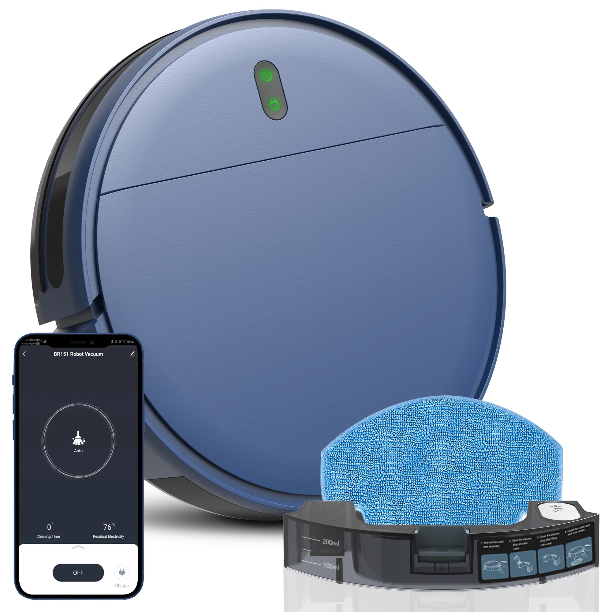 Rayfurn Robot Vacuum Cleaner 6000 Pa – App Control, Auto-Charging, Wet Mopping & Wi-Fi Navigation