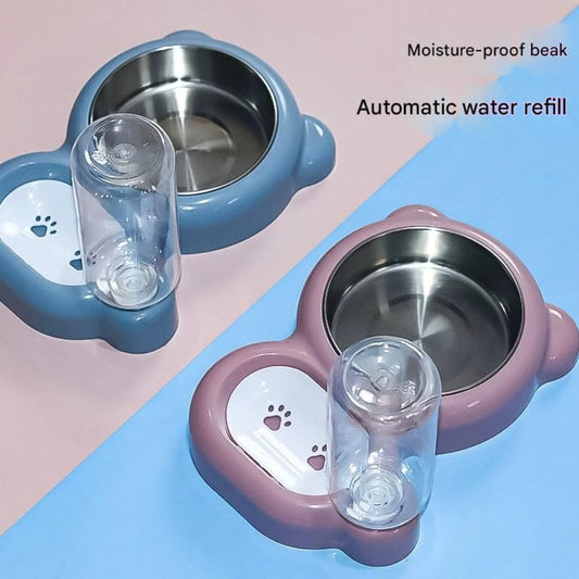 Auto Leak-Proof Pet Water Dispenser & Double Bowl Set – Durable Easy-Clean Feeding Station for Cats & Dogs