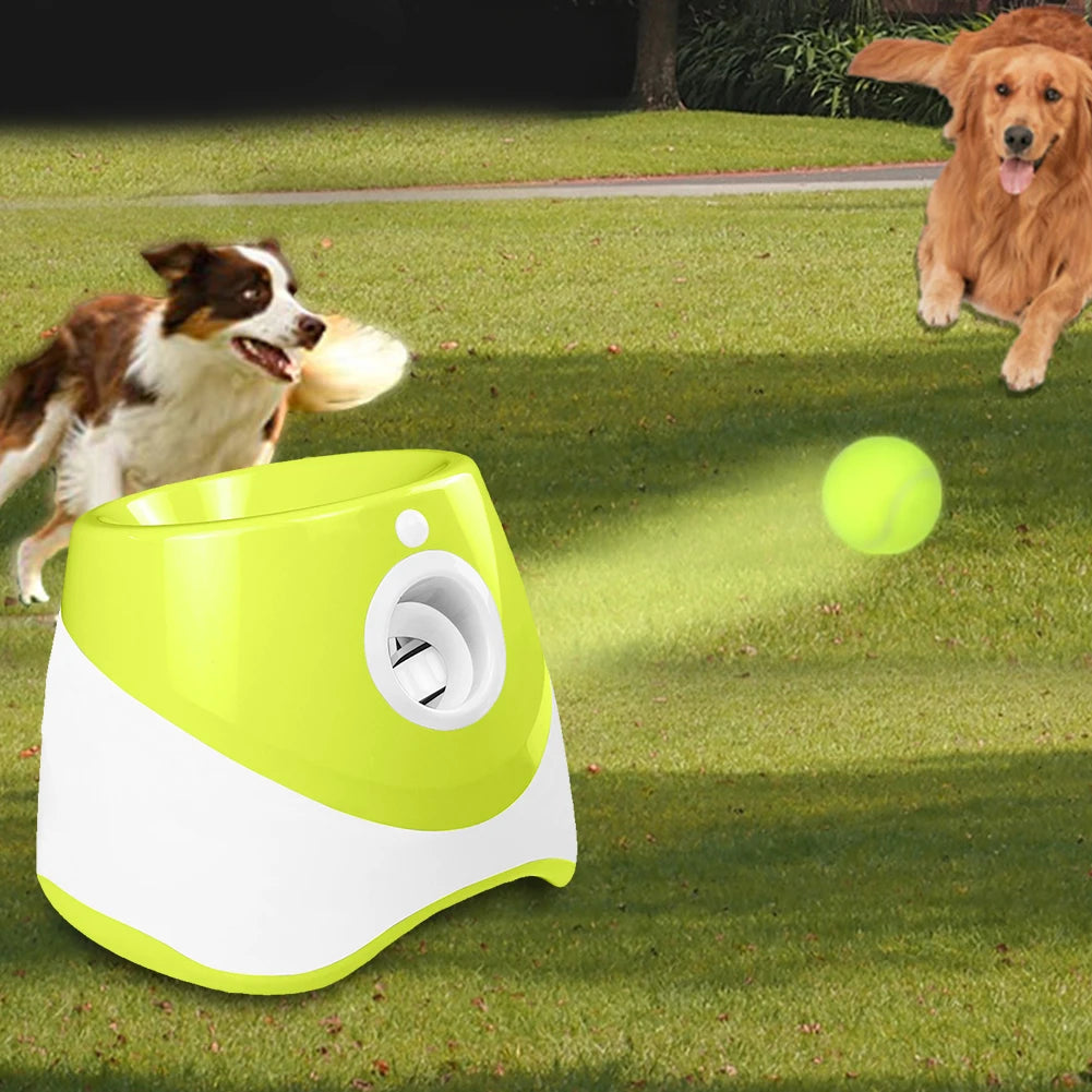 Automatic Dog Tennis Ball Launcher – Rechargeable Interactive Throwing Machine for Fun Training & Play
