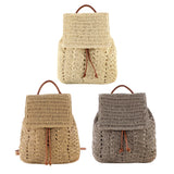 Woven Straw Shoulder Backpack for Women – Summer Beach & Holiday Bucket Purse Bag