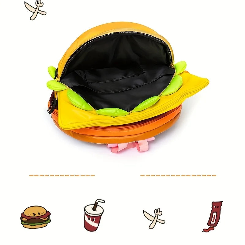 Large Capacity Novelty PU Leather Backpack – Lightweight School Bag, Cute Creative Travel & Commuter Backpack