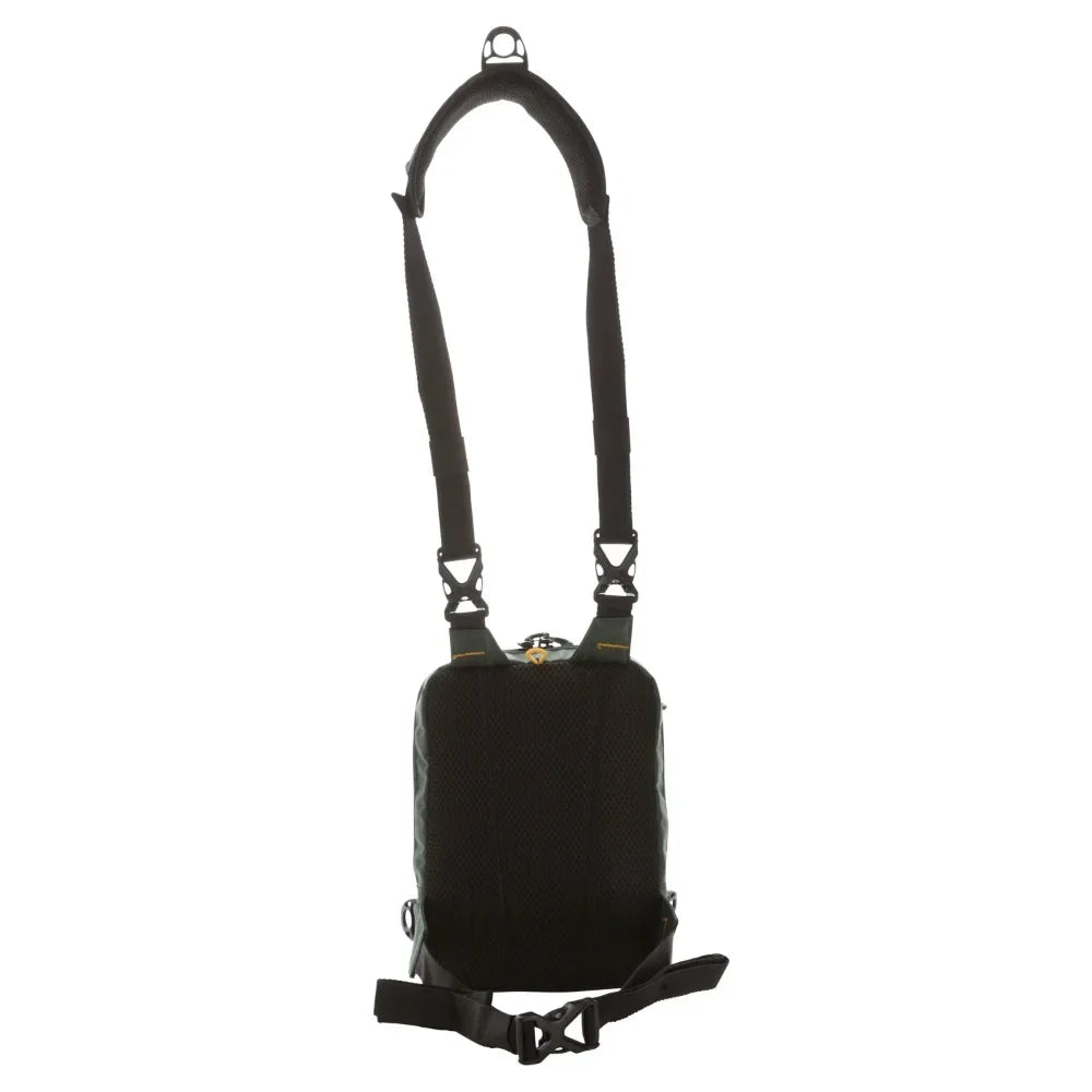 Compact fly fishing chest bag – lightweight soft-surface gear bag with multiple compartments for tackle & outdoor storage