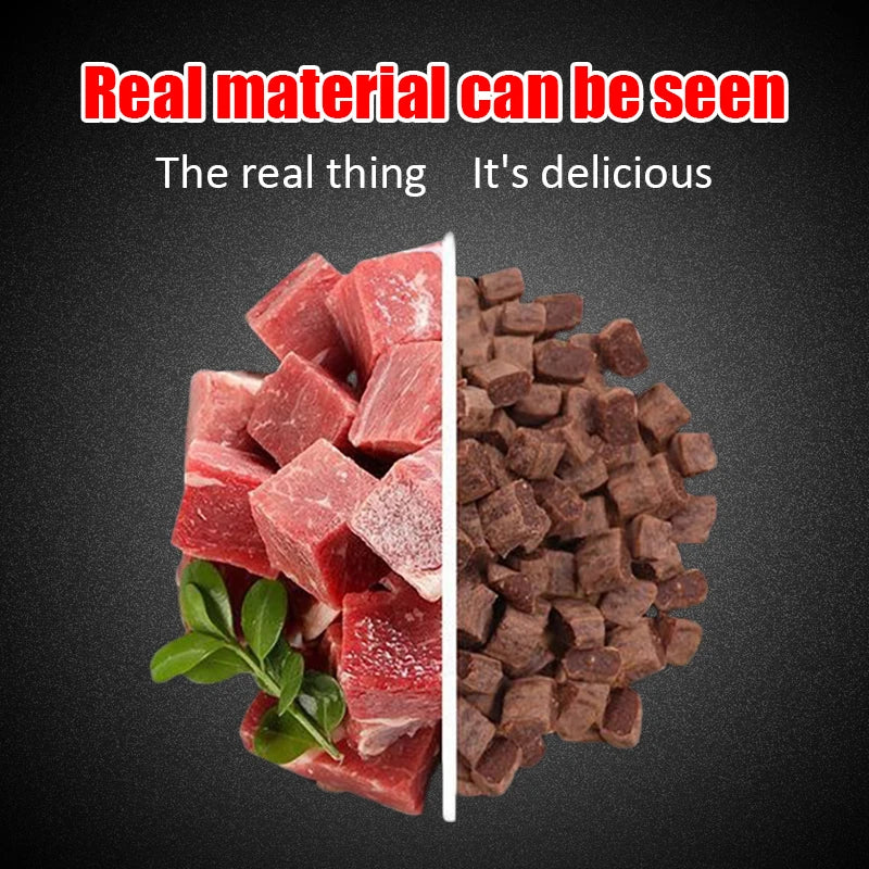 Beef Pet Snack Particles – Nutritious Chewy Training Treats for Cats, Dogs & Puppies, Appetizing Digestive Rewards