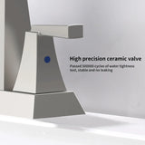 2-Handle Brushed Nickel Bathroom Sink Faucet – 4-Inch Centerset with Pop-Up Drain