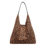 Women’s Leopard Print Top-Handle Tote & Hobo Bag Set – Large Capacity Satchel with Small Purse