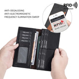 Fashion Long Purse Frosted Splicing Wallet PU Leather Business Men's Long Wallet Multifunction Large Cash Purse Bag Male