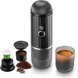 Rich Crema Portable Electric Espresso Maker – Self-Heating, 2-in-1 Extraction System for Travel, Car & Hiking