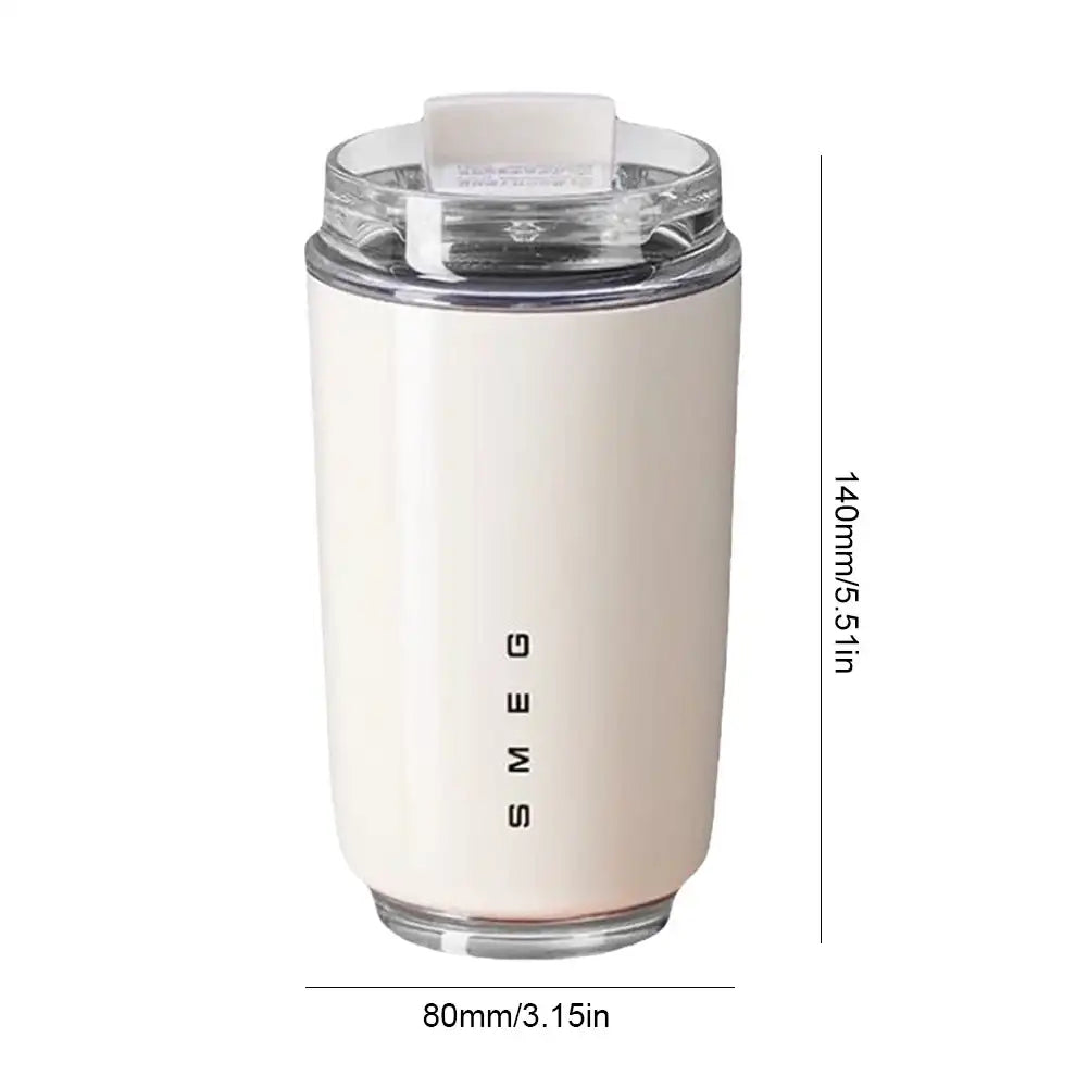 “320ml Vacuum Insulated Water Bottle – Dual-Purpose Stainless Steel Thermal Coffee Thermos for Outdoor Camping & Hiking”