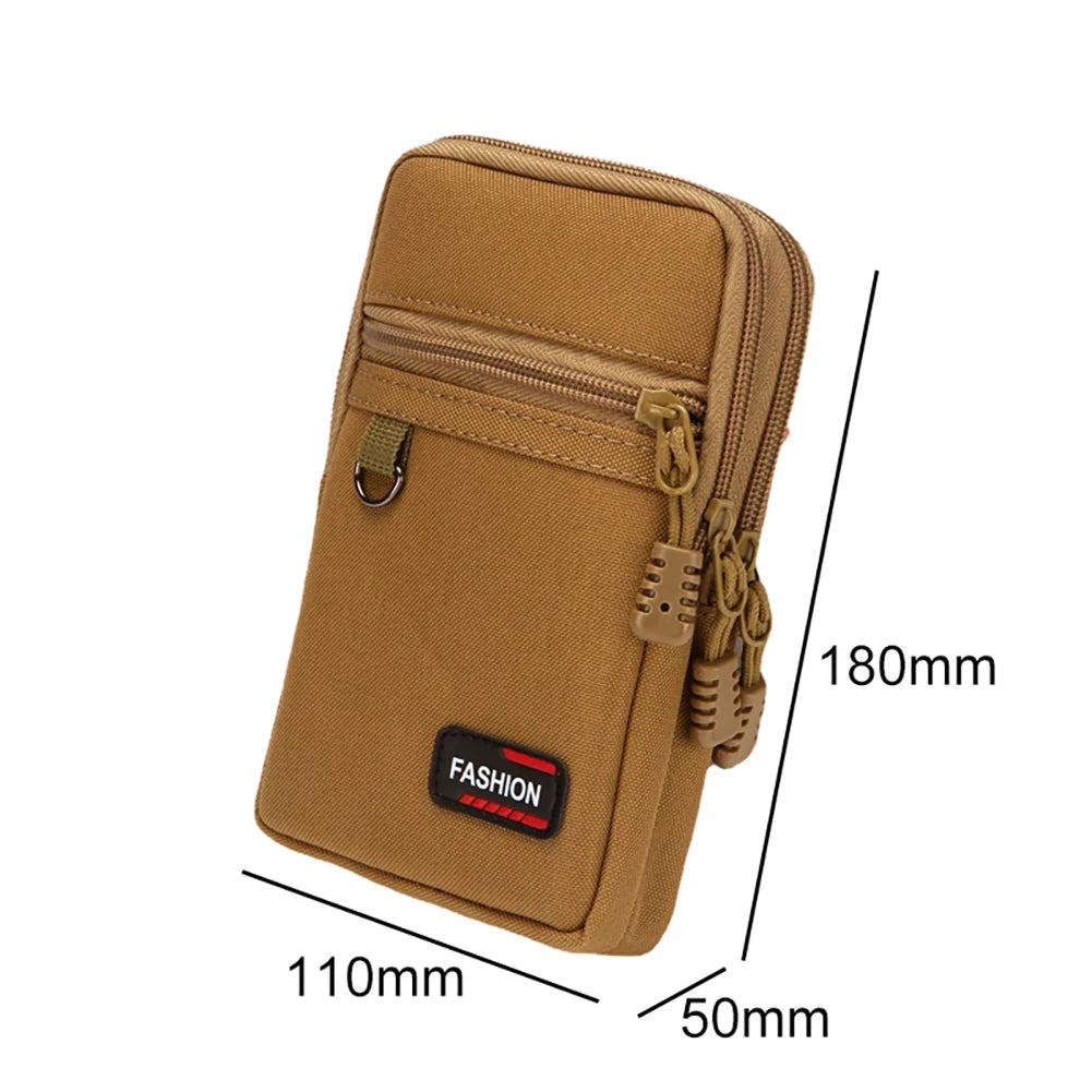 EDC Tactical MOLLE Waist Bag – Outdoor Fanny Pack & Phone Pouch | Belt-Mounted MOLLE Coin Purse for Camping & Hiking