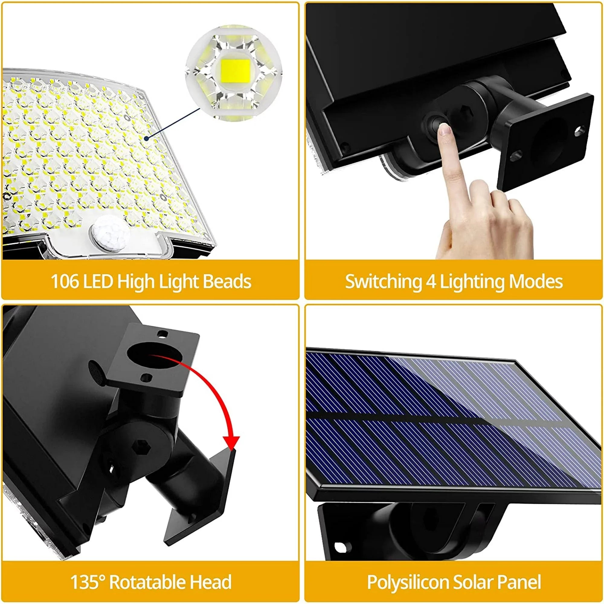 Solar Outdoor Motion Sensor Light with Remote – LED Floodlight | Waterproof Security Light for Patio, Garage, Porch & Yard