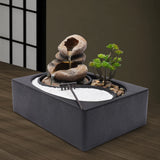 Tabletop Rock Water Fountain with LED Light – Indoor Zen Waterfall Décor for Desk & Home Relaxation