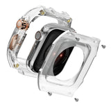 Apple Watch Modification Kit – Transparent Protective TPU Case + Strap for Ultra, Series 9/8/7/6/5/4 (45mm/44mm/49mm)