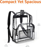 Clear PVC School Backpack – Water-Resistant Transparent Bookbag with Reinforced Straps