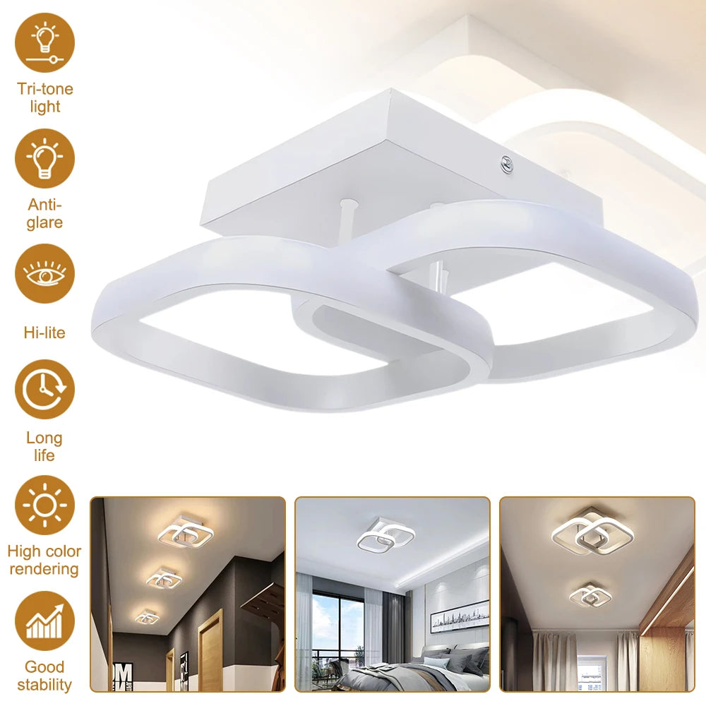 Modern LED Ceiling Light Fixture – Energy-Efficient Hallway, Bedroom, Kitchen & Office Lighting