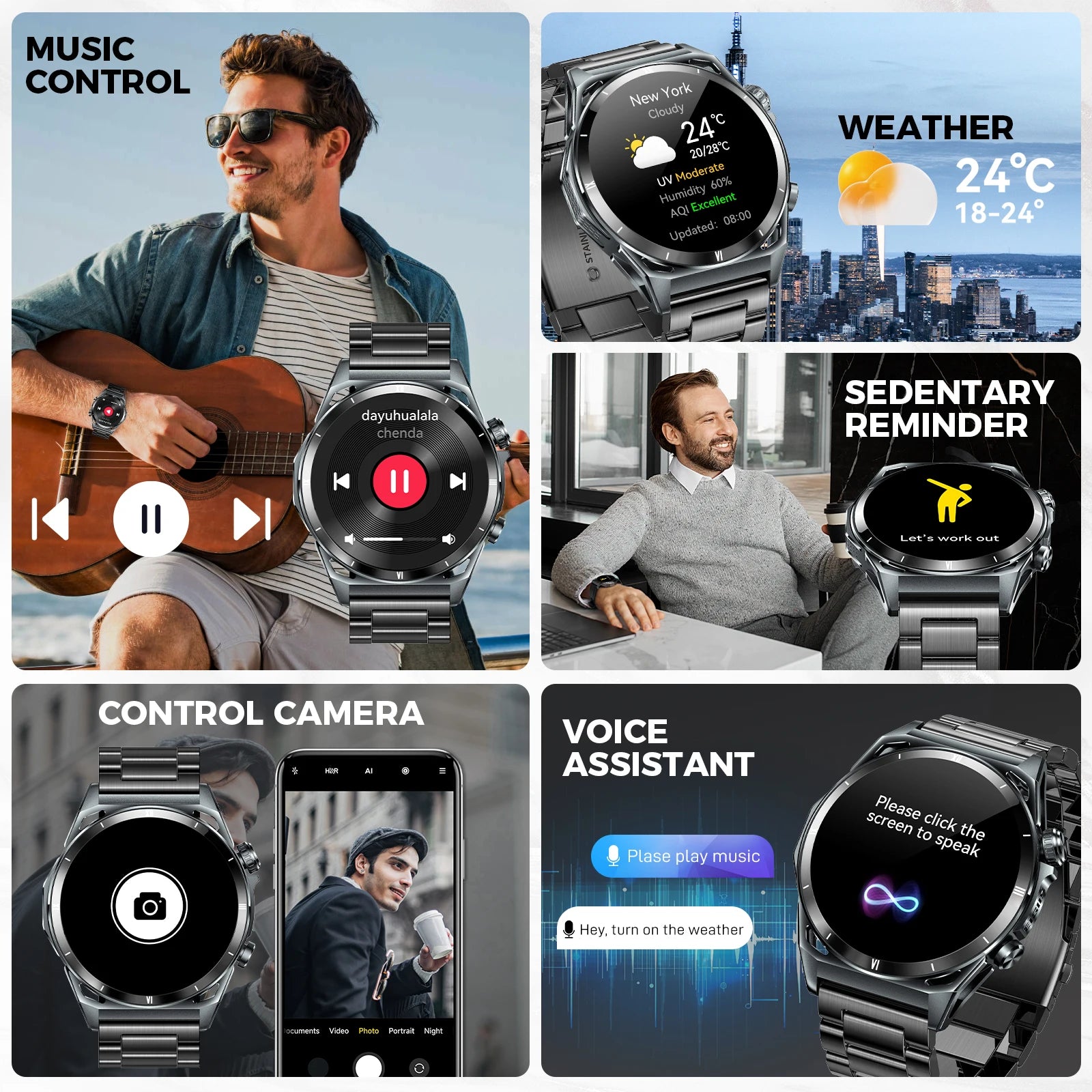EIGIIS KE6 Smart Watch – 1.43” AMOLED Sports Watch for Men with Bluetooth Call, Health Monitoring & IP68 Waterproof Design