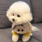 British Style Dog Cloak – Fashion Windbreaker Cape for Small Dogs (Corgi, French Bulldog & More)