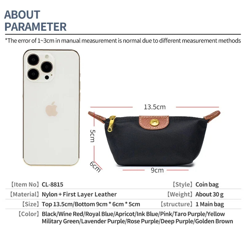Mini Exquisite Zero Wallet – Lightweight Dumpling Bag for Coins, Lipstick & Earphone Storage