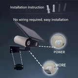 Multifunctional Solar Lamp – IP65 Waterproof Outdoor Light with PIR Motion Sensor & High-Efficiency Polycrystalline Solar Panels for Yard & Garage