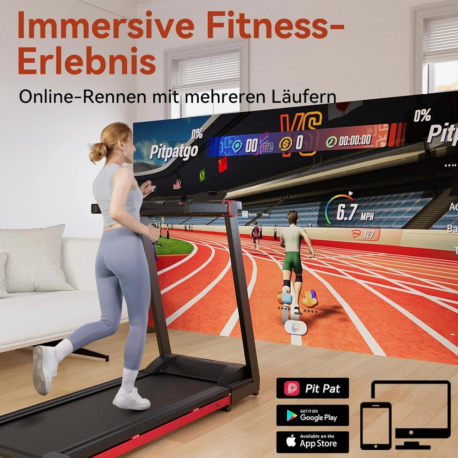 3.5HP Foldable Treadmill — 350 lbs Capacity, 6-Level Incline, App Tracking & 10 MPH Running Speed 🏃‍♂️