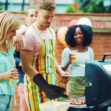 “1–2PCS BBQ Heat-Resistant Gloves – 300–500°C Aramid Safety Gloves with Cotton Lining for Grilling, Baking & Kitchen Use”