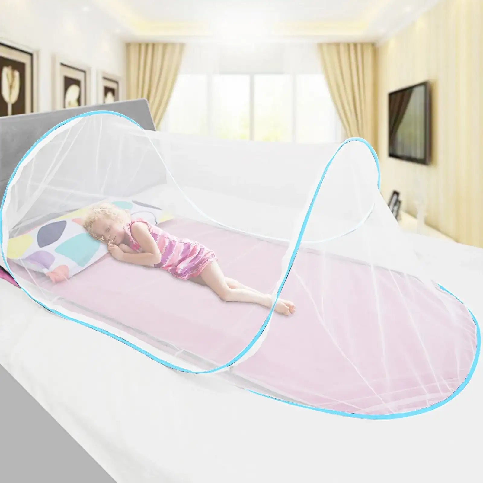 Foldable Travel Mosquito Net Bed – Single Bed Tent-Style Easy Installation