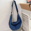 Unisex Denim Hobo Sling Bag – Adjustable Strap, Large-Capacity Daily Shoulder & Crossbody Bag