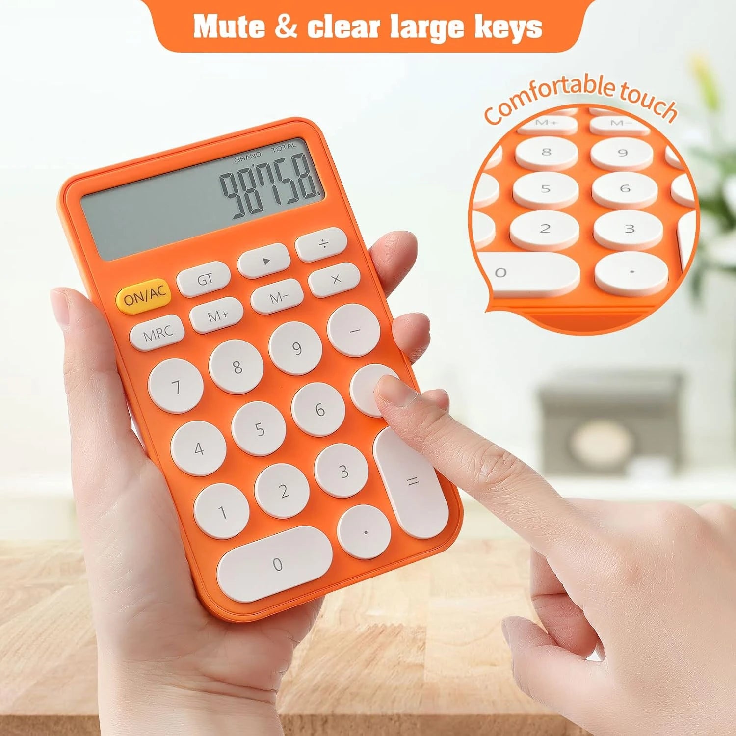 Standard 12-Digit Desktop Calculator – Large LCD, Big Buttons, Dual Power