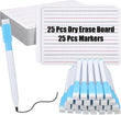 Classroom Dry Erase Board Set – 25 Double-Sided Lined Whiteboards with Markers & Erasers (9" x 12")