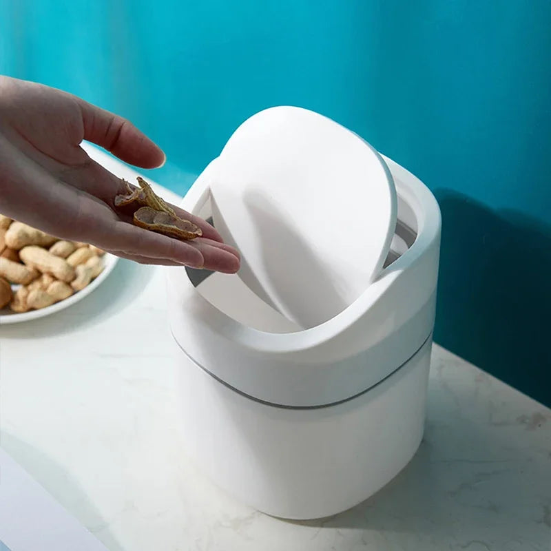 Mini Trash Can with Lid – Small Countertop Dustbin for Bathroom, Office & Bedroom