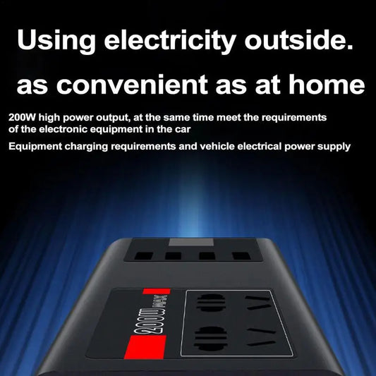 Car Power Inverter – Car Charger Adapter & Plug Converter with AC Outlet for Travel and Road Use