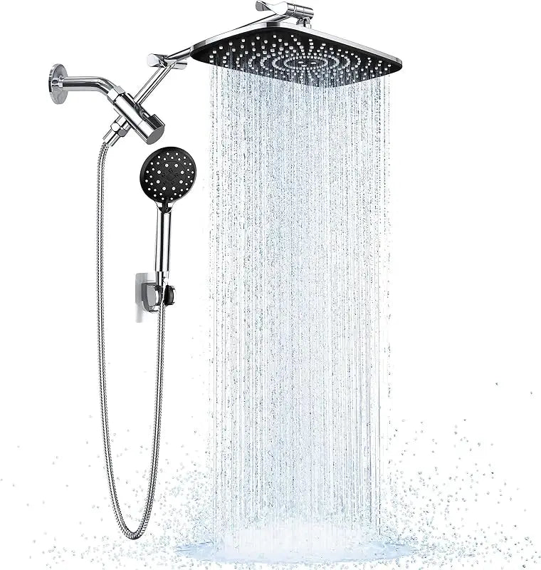Wide Rain Shower Head Combo – 6-Mode Handheld & Fixed High-Pressure Set