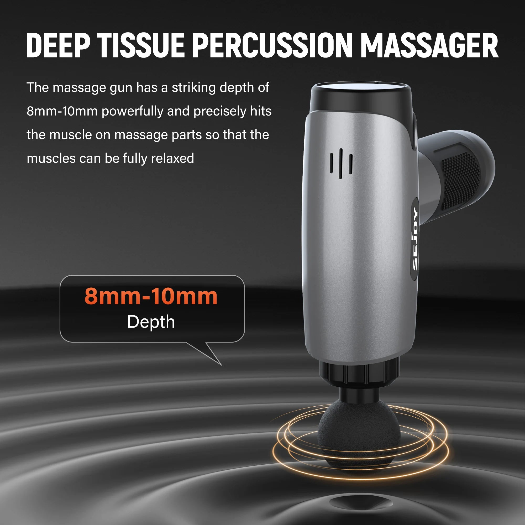 Deep-Tissue Massage Gun – 10 Interchangeable Heads & 30 Speed Levels for Full-Body Recovery