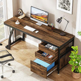 59″ Computer Desk with 3 Drawers – Large Writing Table Workstation with File Storage for Home Office