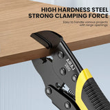 AIRAJ Locking Pliers Set – 5 Piece Quick-Release Curved-Jaw Vise-Grips for Strong Clamping & Metal Bending