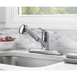 Single‑Handle Pull‑Out Kitchen Sink Faucet with Dual‑Function Sprayer – Chrome Finish, 2-Function Stream & Spray, Easy Install 🚰✨