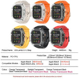 Apple Watch Modification Kit – Transparent Protective TPU Case + Strap for Ultra, Series 9/8/7/6/5/4 (45mm/44mm/49mm)