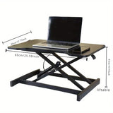 🖥️ Ultra-Slim Adjustable Standing Desk Riser – Compact Sit-Stand Desktop Converter for Monitor & Laptop