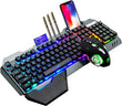 K680 Wireless Gaming Keyboard & Mouse Combo – Rainbow LED Backlit Keyboard with 3800mAh Rechargeable Battery & Metal Panel