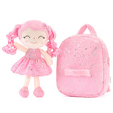 Gloveleya Plush Backpack – Starry Sky Curly Hair Doll Bag for Kids | Soft Toddler Backpack for Baby Girls & Preschool Gifts