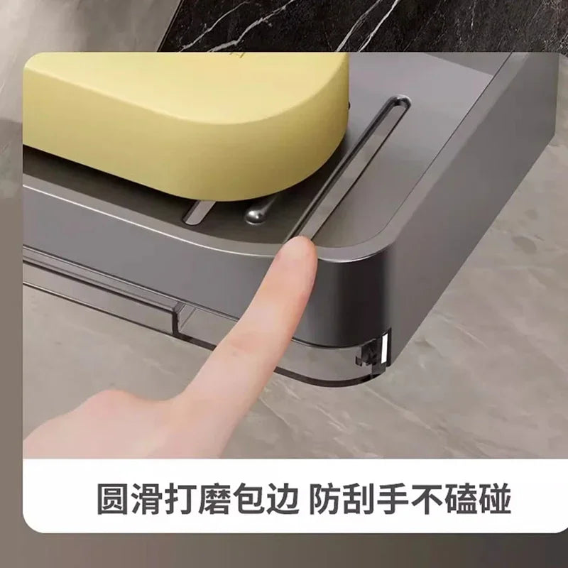 Wall-Mounted Self-Draining Soap Dish – No Water Accumulation Holder for Bathroom & Kitchen