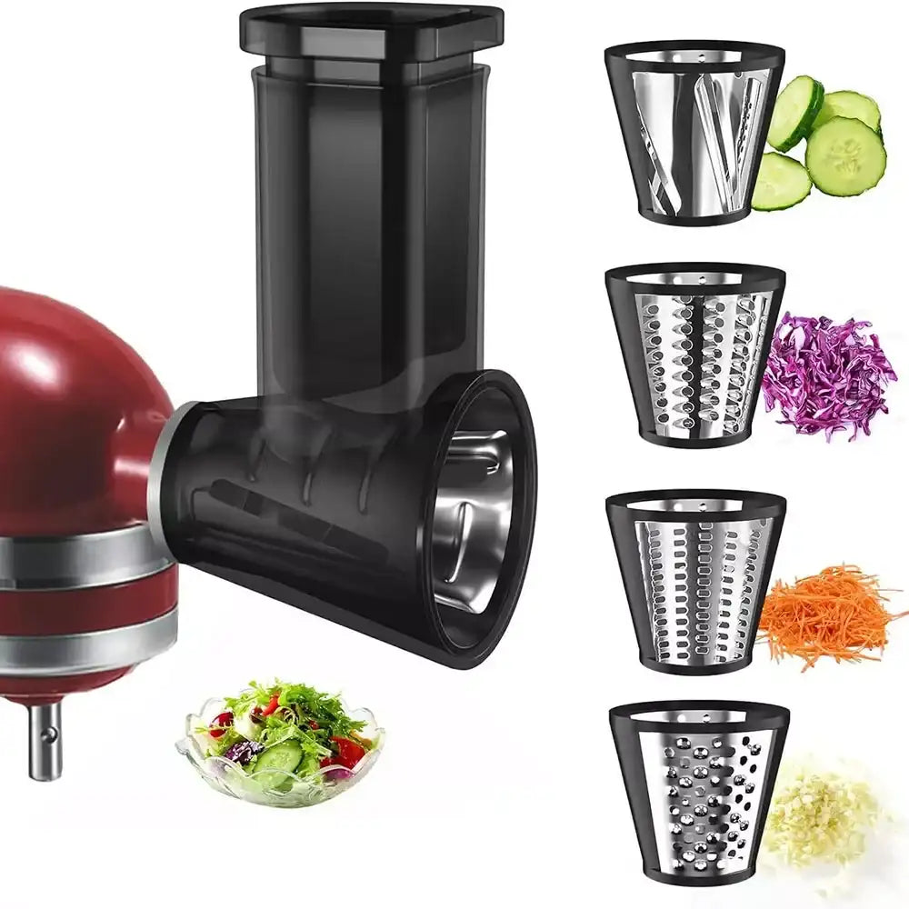 Universal Slicer & Shredder Attachment for Stand Mixer – Multi-Blade Cheese Grater & Vegetable Chopper Add-On 🍕🥕