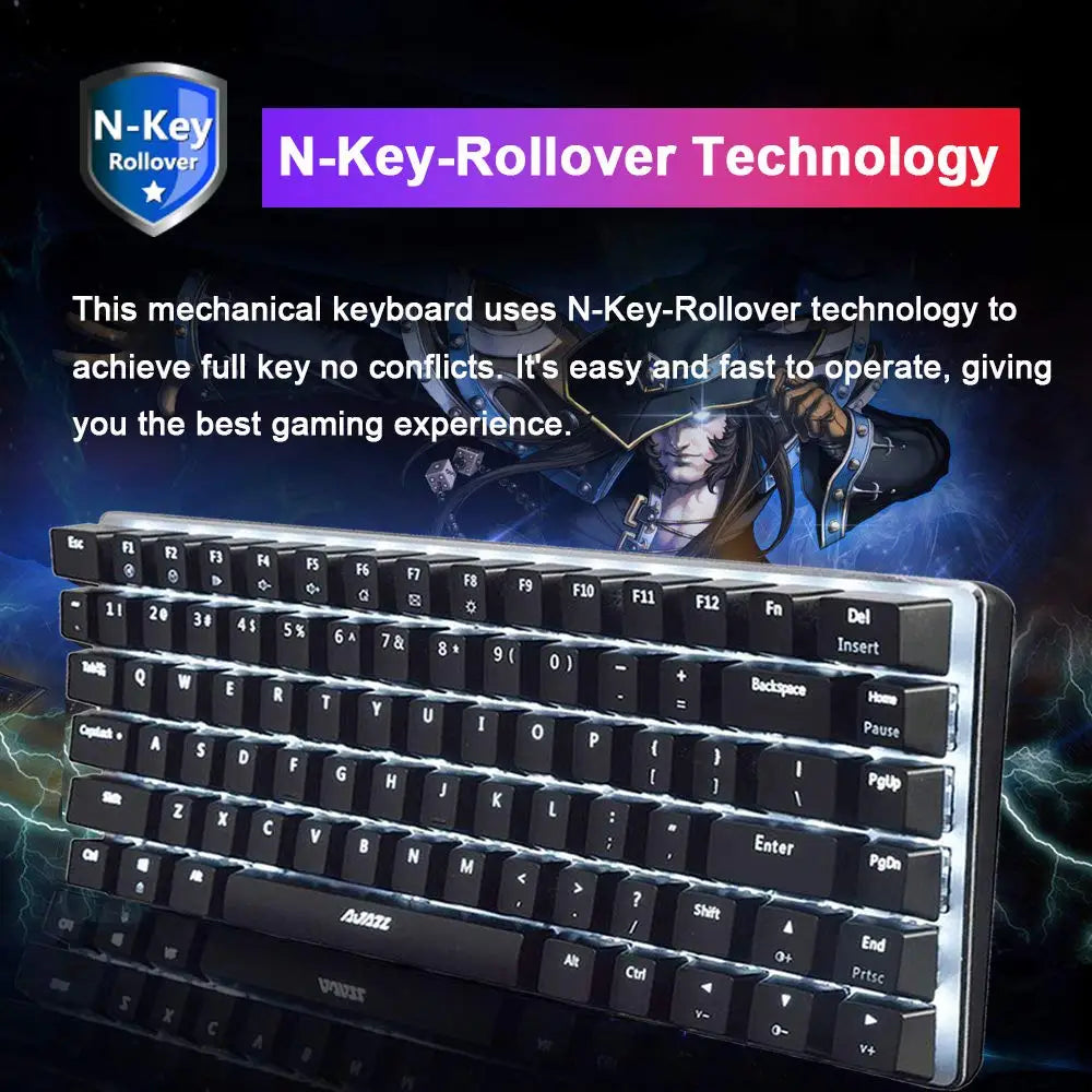 RGB Mechanical Keyboard with Brown Switches & Ultralight Honeycomb Gaming Mouse 3-in-1 Wired Set