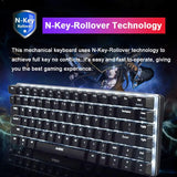 RGB Mechanical Keyboard with Brown Switches & Ultralight Honeycomb Gaming Mouse 3-in-1 Wired Set