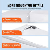 10′ x 10′ Pop-Up Canopy Tent – 250D PU Silver-Coated Tarp with Roller Bag & 4 Sandbags