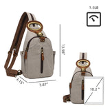 Kouli Buir Canvas Sling Backpack — Convertible Chest Crossbody Daypack for Outdoor Cycling, Hiking & Travel