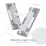 Redragon K617 Fizz 60% RGB Gaming Keyboard – 61 Keys Compact Hot-Swap Mechanical Keyboard with Red Switches