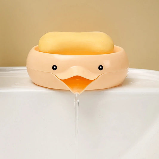 Duck-Shape Self-Draining Double-Layer Soap Dish – Fun & Functional 🦆