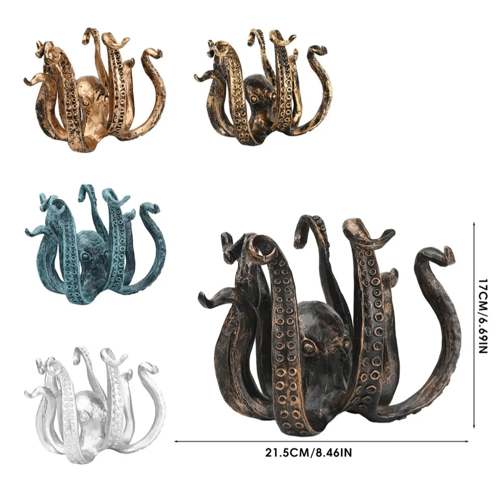 Resin Octopus Garden Statue – Funny Ocean Animal Ornament for Indoor & Outdoor Home Décor