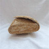 Wheat Straw Woven Clutch — Bohemian Summer Beach Envelope Bag for Women